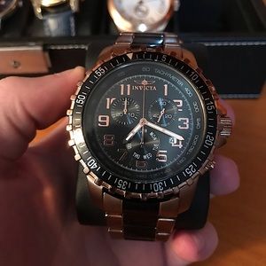 Rose Gold and Black Invicta Dive Watch